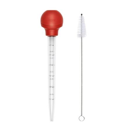 OXO Baster With Cleaning Brush - Red