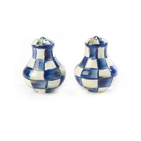 Mackenzie Childs Royal Check Salt and Pepper Shakers