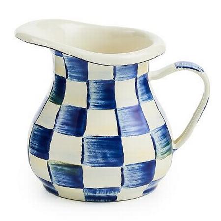 MacKenzie Childs Royal Check Creamer