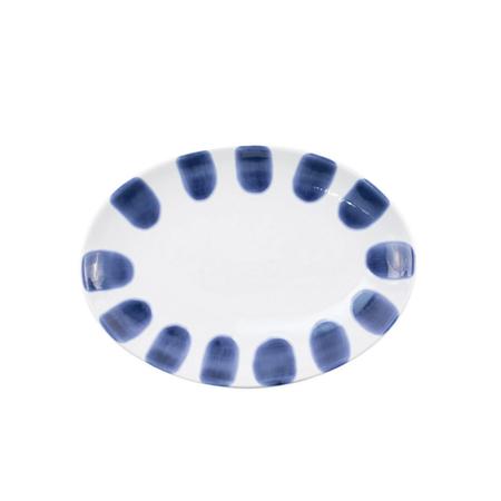 Vietri Santorini Dot Small Oval Platter