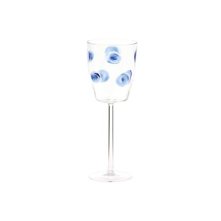 Vietri Blue Drop Wine Glass