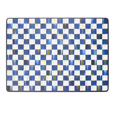 Mackenzie Childs Royal Check Cork Back Placemats - Set of 4