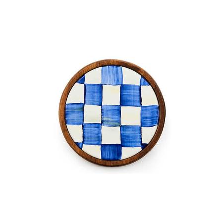 Mackenzie Childs Royal Check Coasters - Set of 4