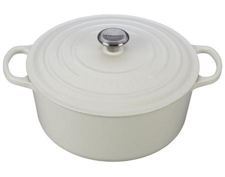 LE CREUSET 9 QUART SIGNATURE ROUND DUTCH OVEN WHITE