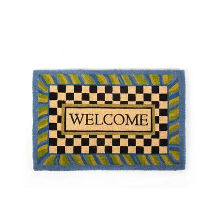 Mackenzie Childs Periwinkle Welcome Mat