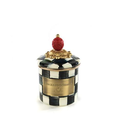 Mackenzie Childs Courtly Check Enamel Canister - Mini