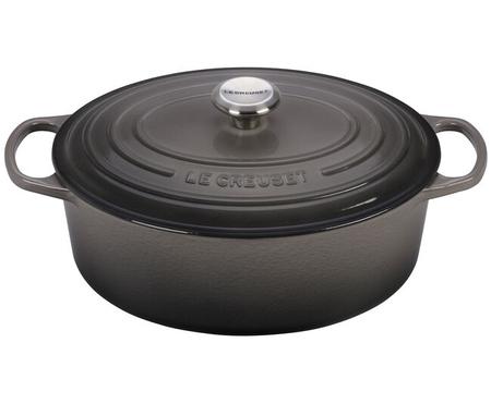 LE CREUSET 6.75 QUART SIGNATURE OVAL DUTCH OVEN OYSTER