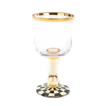 Mackenzie Childs Courtly Check Wine Glass