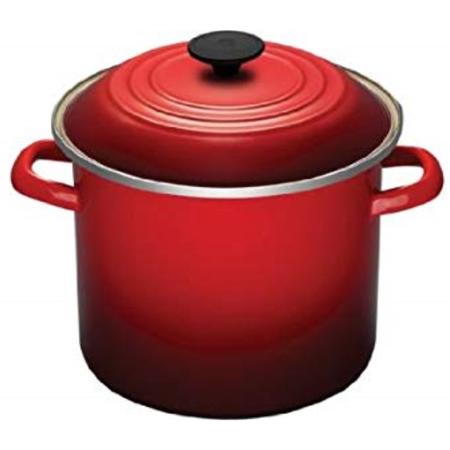 LE CREUSET 8 QUART STOCKPOT CERISE