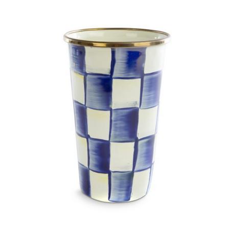 MacKenzie Childs Royal Check Enamel Tumbler - 20oz.