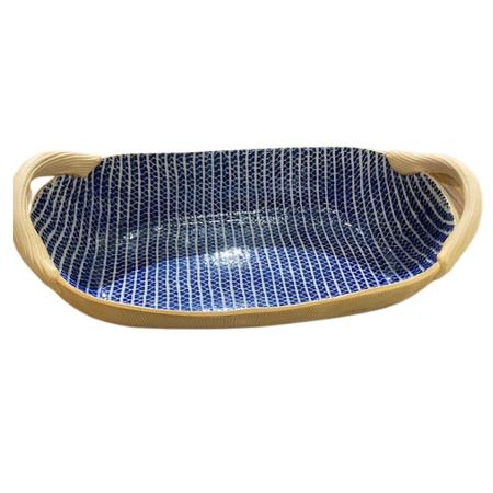 Terrafirma Ceramics Bread Basket Strata Cobalt