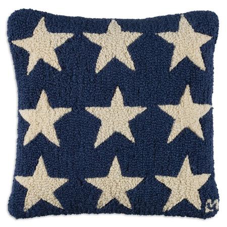 Blue Fire Stars Pillow 18x18