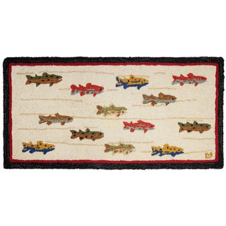 Summer Trout Wool Rug 24x48