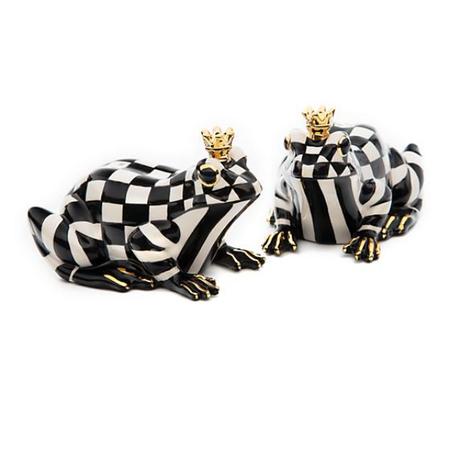 Mackenzie Childs Frog Salt and Pepper Shakers