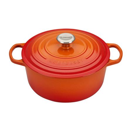 LE CREUSET 5.5 QUART SIGNATURE ROUND DUTCH OVEN FLAME