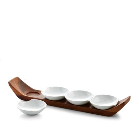 Nambé Quatro Snack & Serve Set