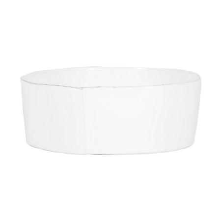 Vietri Lastra Large Serving Bowl White