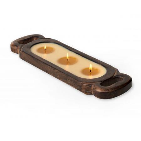 Small Wood Candle Tray- Grapefruit Pine