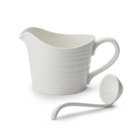 Portmeirion Sophie Conran White Mini Sauce Jug and Ladle Set