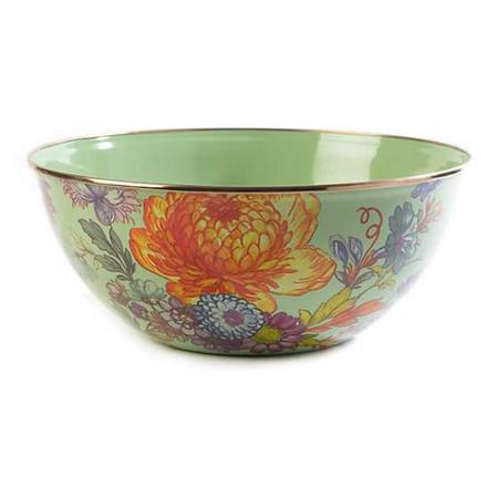 Mackenzie Childs Flower Market Large Everyday Bowl - Green