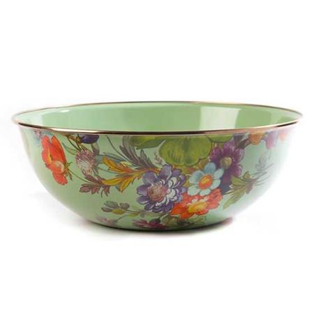 Mackenzie Childs Flower Market Extra Large Everyday Bowl - Green