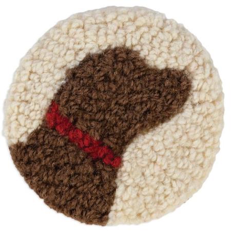 Chocolate Lab - Wool Coaster