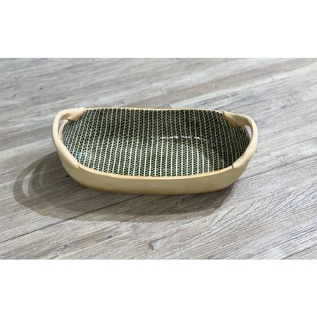 Terrafirma Ceramics Bread Basket W/ Handles Strata