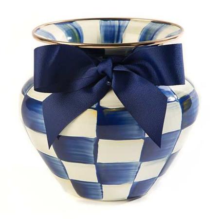 Mackenzie Childs Royal Check Enamel Large Vase