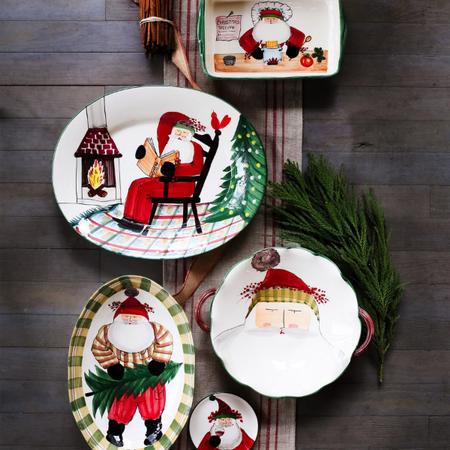 Vietri Old St. Nick Cocktail Plates - Set Of 4