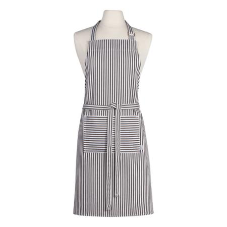 Narrow Stripe Black Chef's Apron