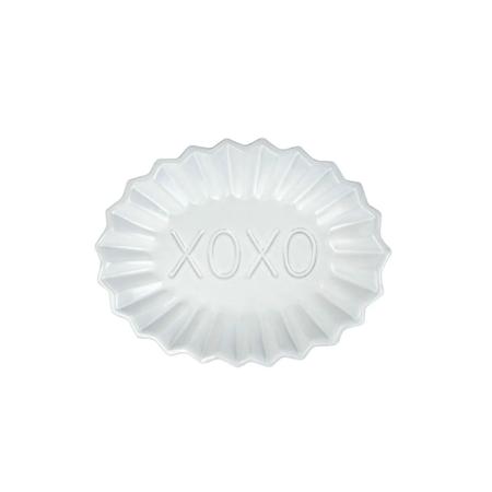 Vietri Incanto Pleated XOXO Plate