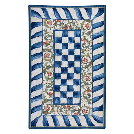 MacKenzie Childs Truly Royal Check Rug - 3' x 5'