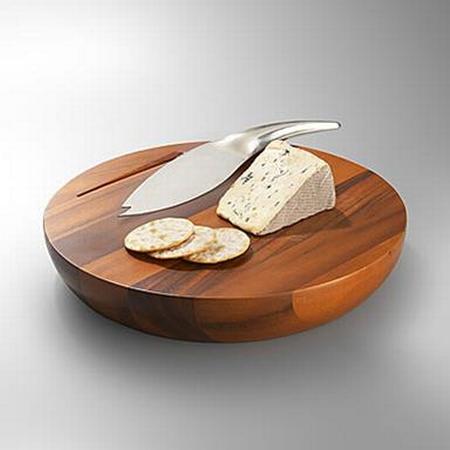 Nambe Harmony Cheese Board with Knife