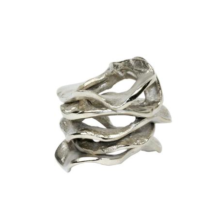 Flux Napkin Ring in Silver