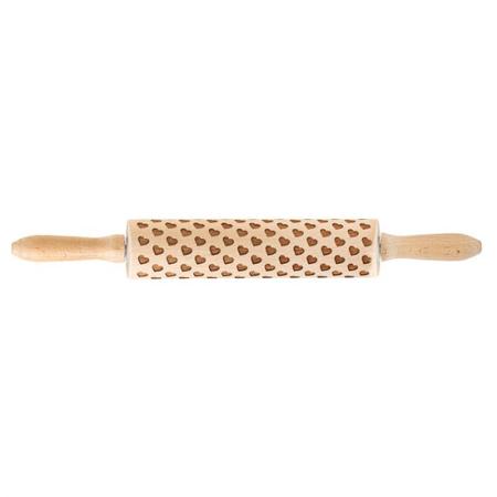 Heart Design Rolling Pin - 8in.