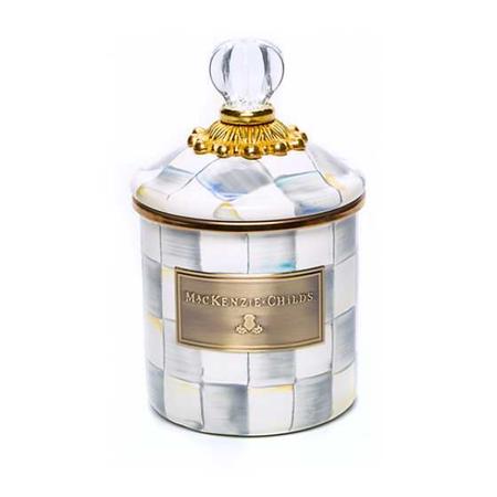 MacKenzie Childs Sterling Check Enamel Canister - Demi