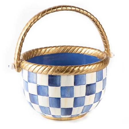 Mackenzie Childs Royal Check Basket - Large