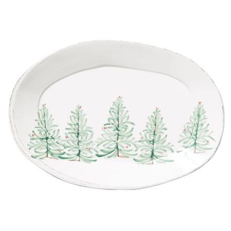 Vietri Lastra Holiday Oval Platter