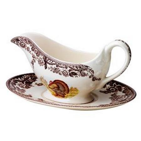 Spode Turkey Sauce Boat Set