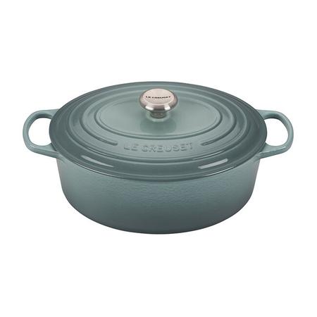 LE CREUSET 6.75 QUART SIGNATURE OVAL DUTCH OVEN SEA SALT