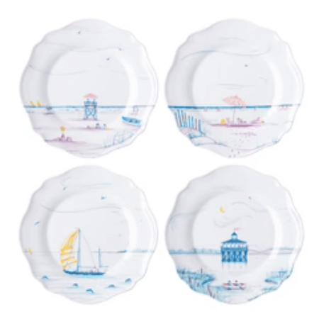 Juliska Country Estate Melamine Salad Plate Set/4 - Seaside