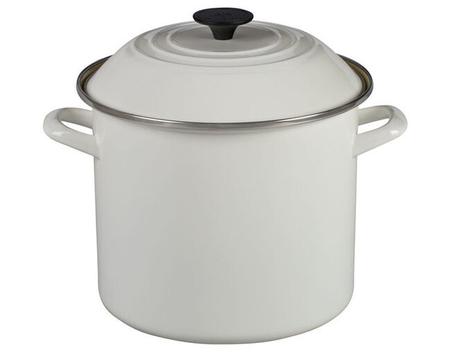 LE CREUSET 10 QUART STOCKPOT WHITE