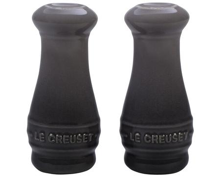 LE CREUSET SALT AND PEPPER SHAKERS OYSTER