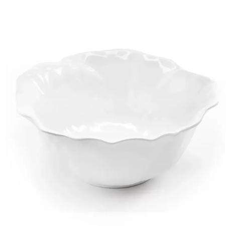 Peony White Melamine Serving Bowl