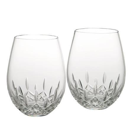 Lismore Essence Stemless Deep Red Wine, Pair