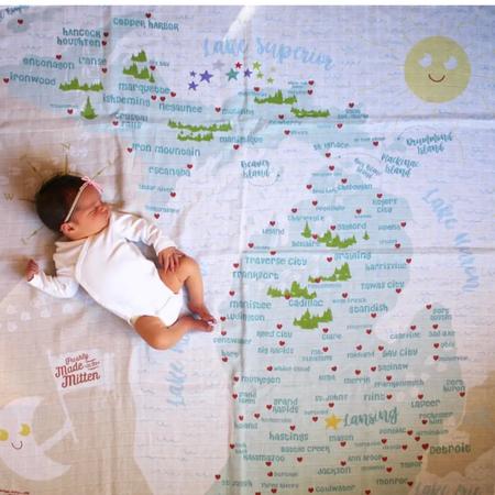 Michigan Baby Swaddle Blanket