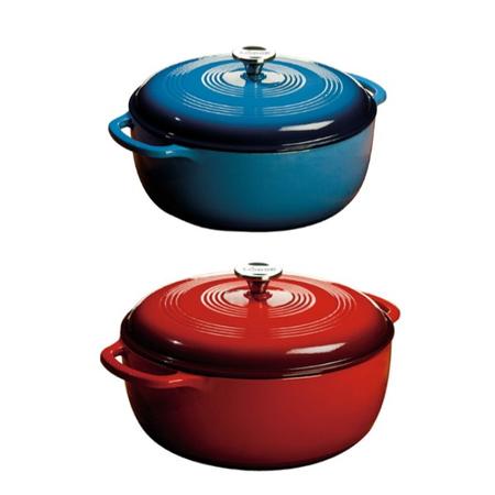 Lodge 7qt Round Enameled Cast Iron Dutch Oven