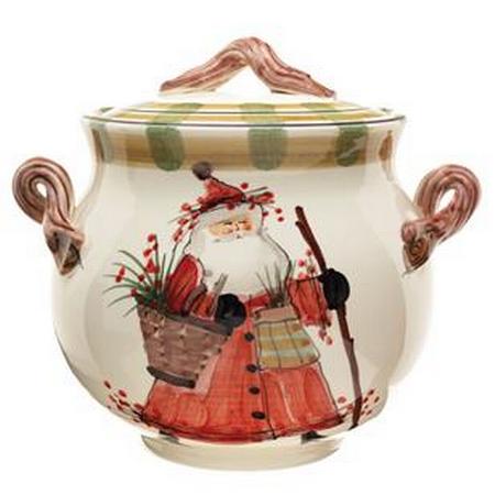 Vietri Old St. Nick Biscotti Jar