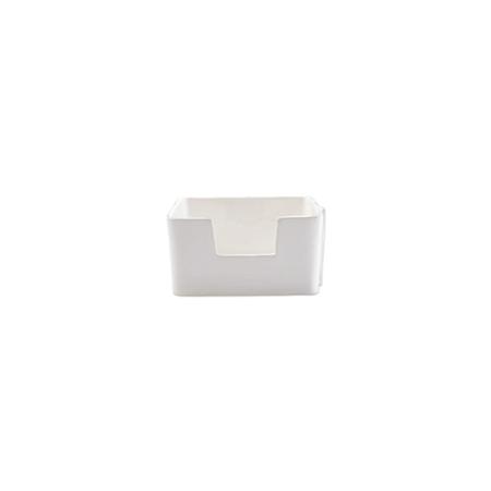 Vietri Lastra Cocktail Napkin Holder White