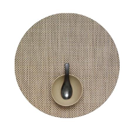 Chilewich  Basketweave Round Placemat Latte